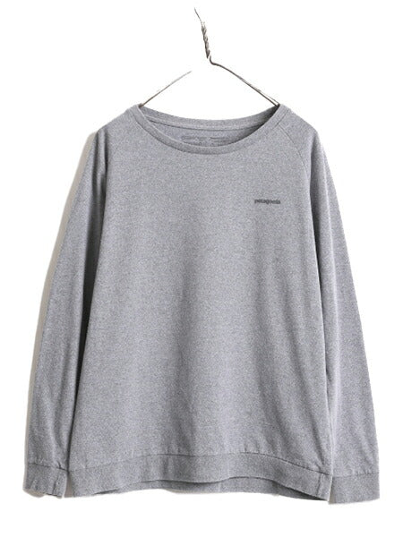 19年製 パタゴニア 両面 プリント 長袖 Tシャツ レディース L / Patagonia アウトドア ロンT プリントT ロゴT フィッツロイ バックプリント