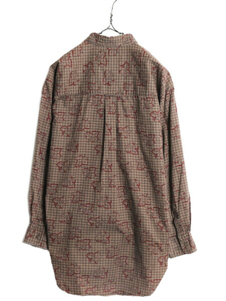80s チャップス ラルフローレン 長袖 ボタンダウン シャツ メンズ M / 80年代 ヴィンテージ CHAPS 長袖シャツ マルチカラー チェック 総柄