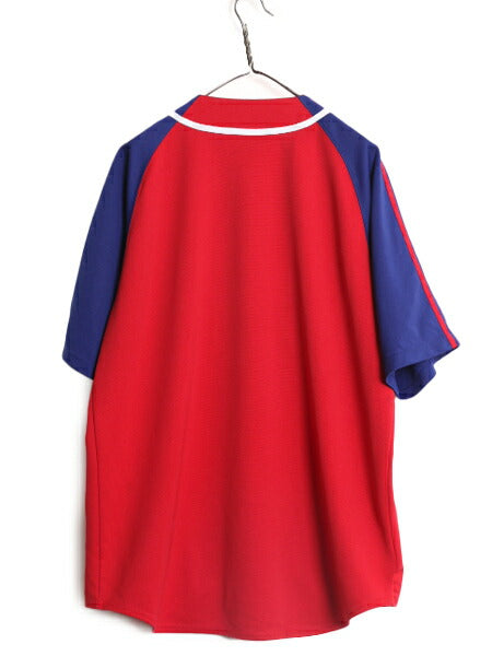 MLB オフィシャル TRUE FAN フィリーズ ベースボール シャツ メンズ XL / 古着 ゲームシャツ ユニフォーム メジャーリーグ 半袖シャツ 野球