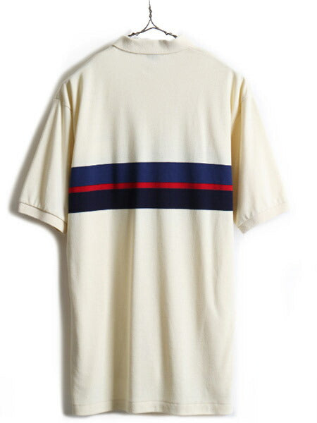 90s 希少サイズ S ■ POLO SPORT ラルフローレン ボーダー 半袖 ポロシャツ ( メンズ ) 古着 90年代 ポロ ポロスポーツ テニス 半袖シャツ