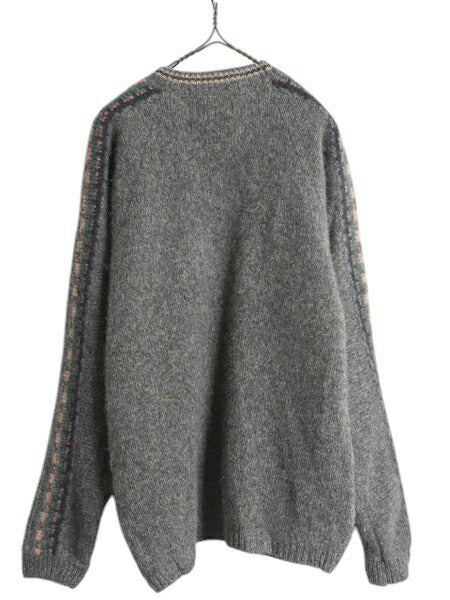 90s ウールリッチ ウール ニット セーター メンズ XL / 古着 90年代 オールド Woolrich 旧タグ ミドルゲージ クルーネック 大きいサイズ 灰