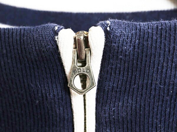 00s ポロ ラルフローレン P-WING 刺繍 ハーフジップ スウェット メンズ L / オールド 裏起毛 トレーナー ワンポイント ハイネック ツートン