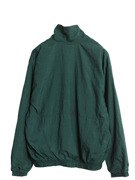 90s ナイキ フルジップ ナイロン トラック ジャケット レディース M メンズ S / 古着 オールド ブルゾン ウインドブレーカー ハイネック 緑