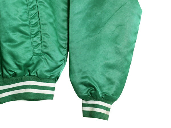 80s USA製 セルティックス ナイロン サテン スタジャン メンズ M / ヴィンテージ NBA オフィシャル 中綿 キルティング ライナー ジャンパー