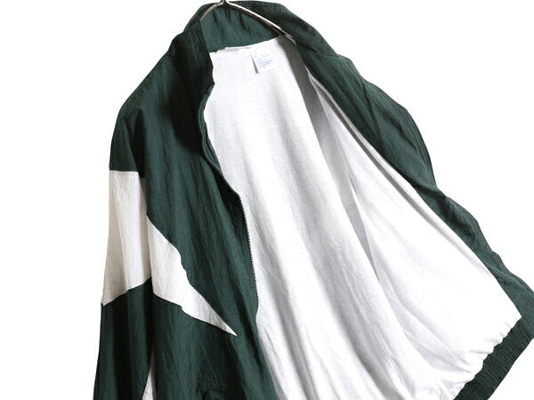 90s リーボック フルジップ ナイロン トラック ジャケット メンズ M / オールド ウインドブレーカー シャカシャカ ハイネック ワンポイント
