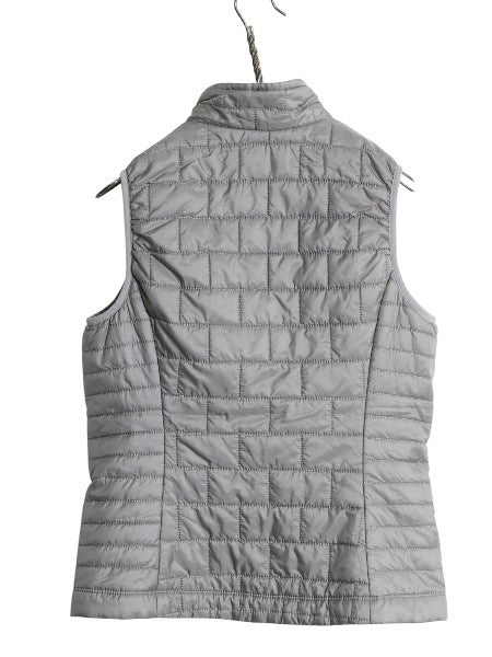 パタゴニア ナノ パフ ベスト レディース S 18年製 中綿 ナイロン キルティング フルジップ 重ね着 前開き アウトドア パッカブル 企業 灰