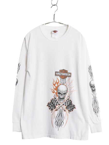 ハーレー ダビットソン 4面 プリント 長袖 Tシャツ メンズ M