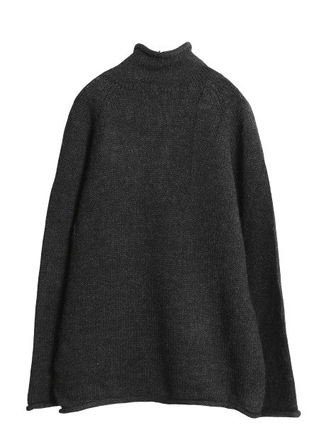 00s ジェイクルー ロールネック ウール ニット セーター メンズ S オールド ミドルゲージ リブ編み ハイネック 無地 旧タグ シンプル 濃灰