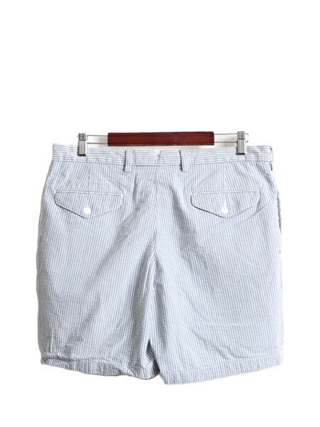 90s ポロ ラルフローレン シアサッカー ストライプ ショートパンツ メンズ 35 / 古着 90年代 オールド ノータック ショーツ 短パン 半パン