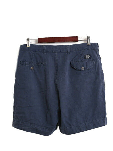 90s 00s ドッカーズ リーバイス コットン ショートパンツ メンズ 34 / 古着 オールド LEVIS DOCKERS 短パン 半パン ツータック ショーツ 紺