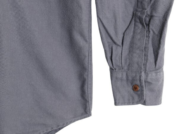 80s チャップス ラルフローレン フランネル シャツ メンズ L 80年代 ヴィンテージ ポロ CHAPS 長袖シャツ ネルシャツ ポケット付き グレー