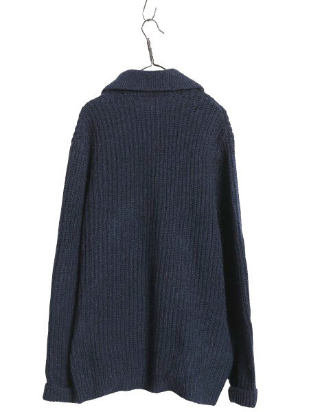 エルエルビーン ショールカラー ニット カーディガン メンズ XL / ラム ウール セーター 前開き ヘビーウェイト ポケット付き 大きいサイズ