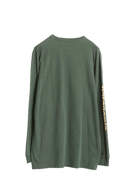 パタゴニア プリント 長袖 Tシャツ メンズ L / 19年製 アウトドア ロンT ロングスリーブ 袖プリント カットソー クルーネック ワンポイント