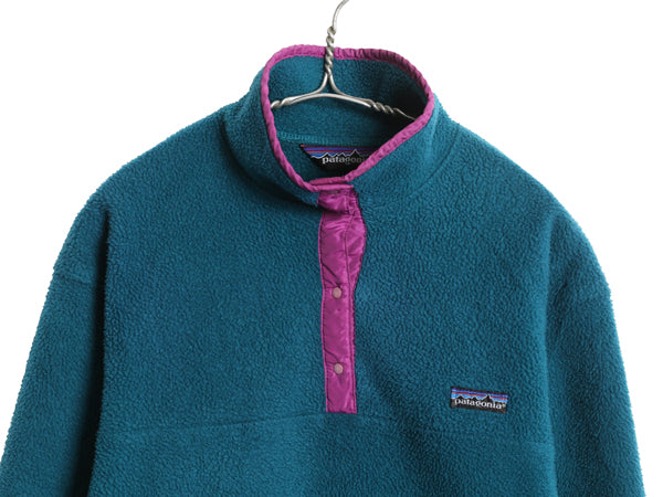 最初期 80s USA製 ★ パタゴニア フリース スナップT レディース M メンズ S / ヴィンテージ アウトドア プルオーバー ジャケット ブルゾン
