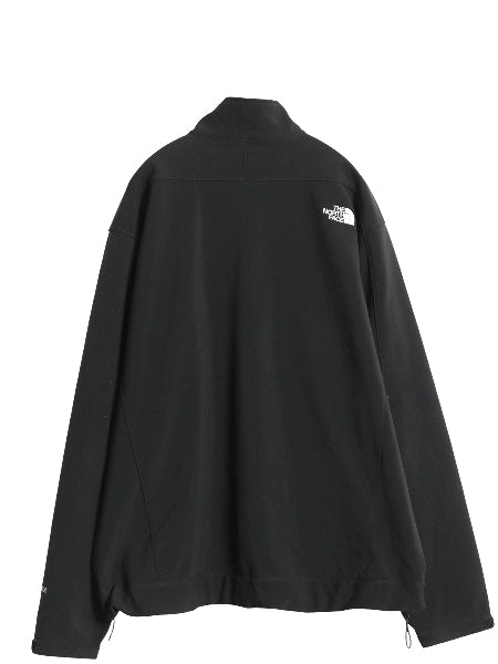 US企画 ノースフェイス APEX ソフトシェル ジャケット メンズ XL アウトドア フルジップ 裏 フリース ストレッチ ジャンパー 防風 ブラック