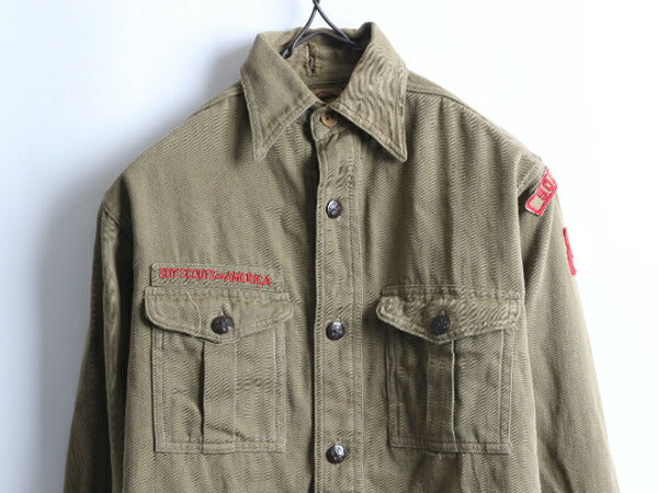 40's BSA ボーイスカウトアメリカ チェンジボタン コットン シャツ (S程)