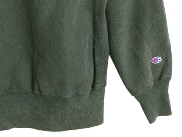 90s USA製 ★ チャンピオン リバースウィーブ スウェット メンズ XL / オールド トレーナー ヘビーウェイト 裏起毛 目付き ワンポイント 緑