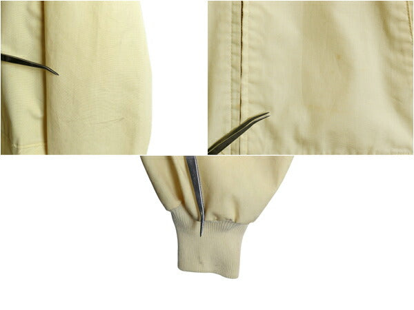 70s ★ JCPENNY ダービー タイプ ジャケット メンズ XL / 古着 ヴィンテージ フルジップ カップショルダー スイングトップ 大きいサイズ 黄