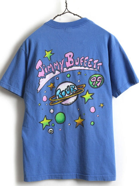 90s Jimmy Buffett ジミー バフェット 両面 ツアー プリント 半袖 Tシャツ (M)