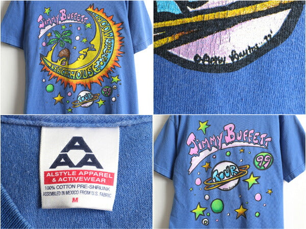 90s Jimmy Buffett ジミー バフェット 両面 ツアー プリント 半袖 Tシャツ (M)