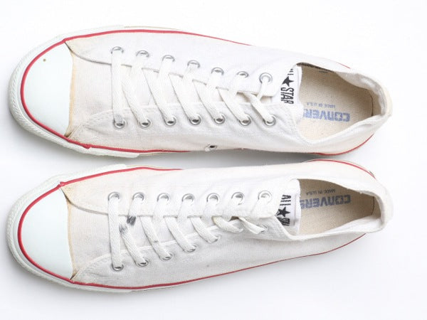 90's USA製 Converse コンバース オールスター ローカット オプティカルホワイト (13 31.5cm)