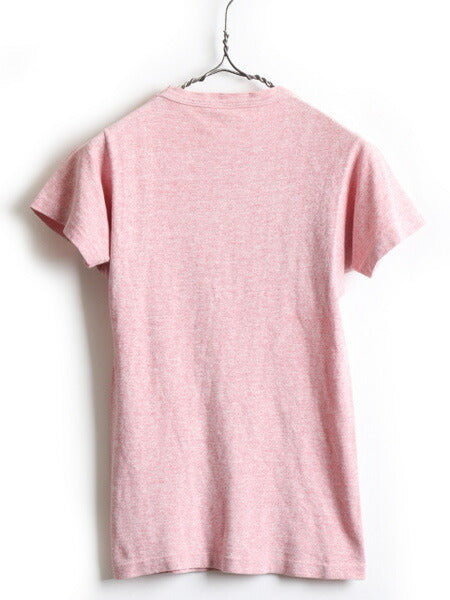 60's ランタグ Champion チャンピオン 染み込み カレッジ プリント 半袖 Tシャツ (S)
