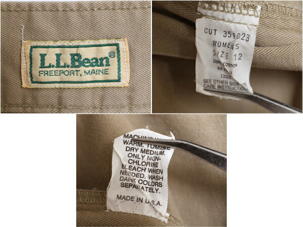 80s USA製 ★ エルエルビーン グルカ タイプ ショートパンツ レディース L 程/ 80年代 ヴィンテージ LLBEAN アウトドア サファリ ショーツ