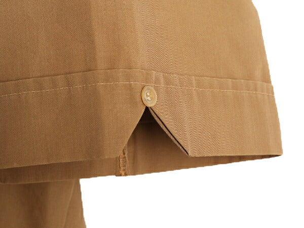 70s ★ Alexander's 半袖 シャツ ( メンズ L 程) 70年代 ビンテージ ドレス 無地 薄手 ポケット付き ポリコン PERMANENT PRESS ブラウン