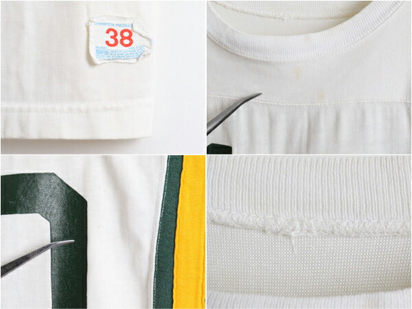 70's Champion チャンピオン レーヨン 半袖 フットボール Tシャツ (38)