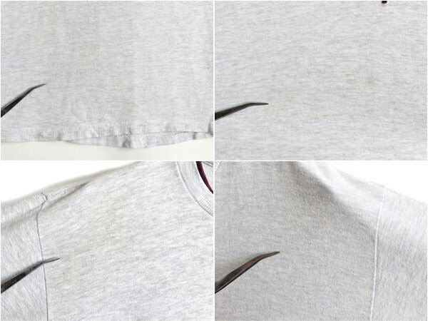 90s Champion チャンピオン 100% コットン 二重リブ ビッグ ロゴ 刺繍 半袖 Tシャツ (L)