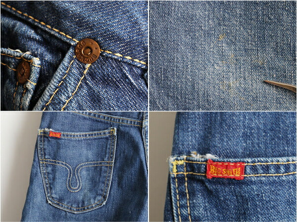 60's BIG SMITH Buckaroo ビッグスミス 5ポケット 片耳 カットオフ デニム ハーフ パンツ (28 程)