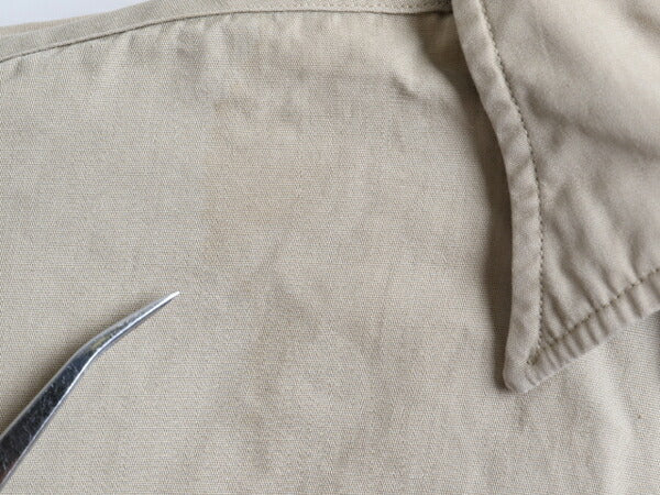 ~60's TAILORED マチ付き コットン ポプリン 長袖 ワーク シャツ (141/2 S程)