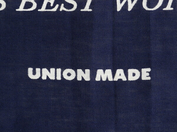 70s USA製 ★ オシュコシュ ドット 柄 バンダナ 小物 ヴィンテージ 水玉 ロゴ 総柄 ワーク セルビッジ 耳付き コットン ハンカチ ネイビー