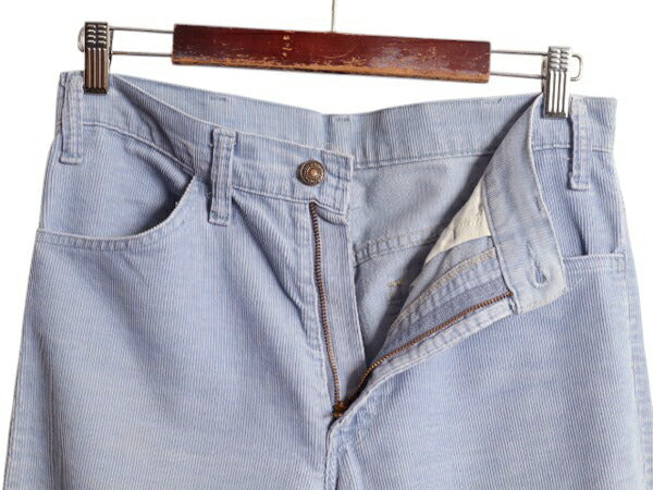 80s USA製 ★ リーバイス 519 コーデュロイ パンツ メンズ 実寸 31 32 程 80年代 ヴィンテージ Levis スリム ストレート 細畝 42 TALON 青