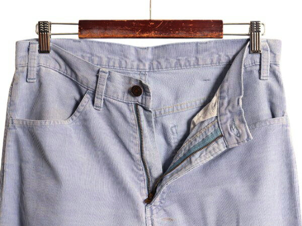 80s USA製 ★ リーバイス 519 コーデュロイ パンツ メンズ 実寸 32 32 程 古着 80年代 ヴィンテージ Levis スリム ストレート 細身 細畝 青