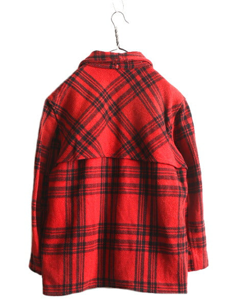 60s ★ ヘラクレス ダブル マッキーノ ジャケット メンズ M 程/ 古着 ヴィンテージ HERCULES SEARS アウトドア ウール チェック フルジップ