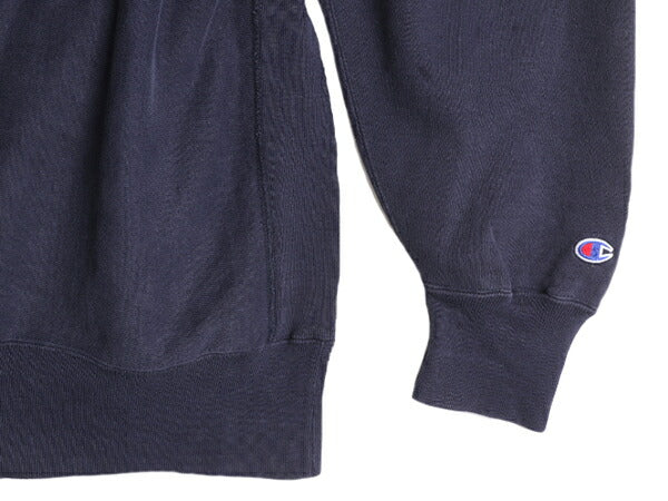 90s ★ チャンピオン リバースウィーブ ウイングフット プリント スウェット メンズ XL 程/ 90年代 オールド Champion NYAC トレーナー 紺