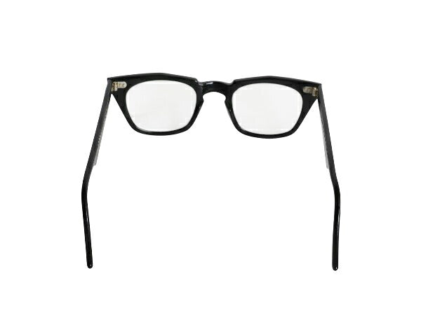 デッドストック 60s USA製 ★ ボシュロム セーフティ 46 22 ヴィンテージ ウェリントン メガネ グラス クロス ヒンジ VIP 箱付き ブラック