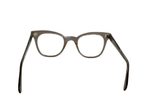 60s 70s ★ セーフティ クリア グラス 46 24 程/ ヴィンテージ メガネ グラス ウェリントン ボストン アイウェア サングラス ホーンリム