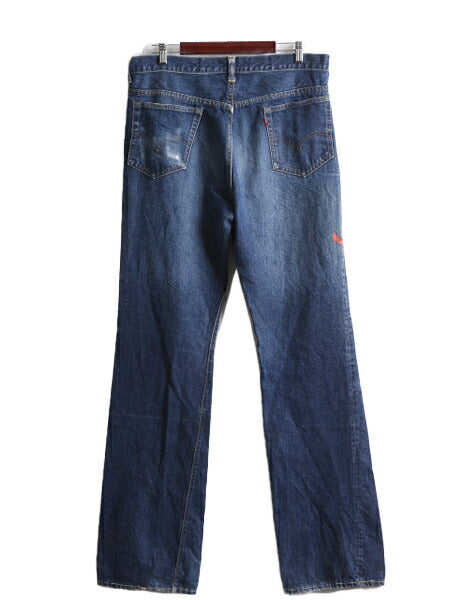 70s ★ リーバイス 517 BIG E フレア インディゴ デニム パンツ メンズ 38 36 / 鬼ヒゲ Levis ヴィンテージ 66前期 ブーツカット ジーンズ
