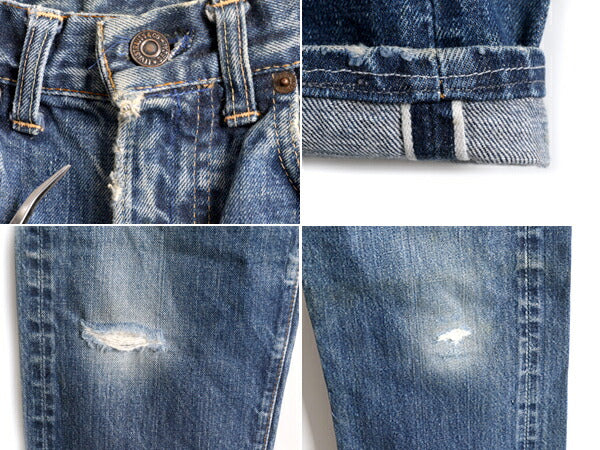 耳付き 60s USA製 ★ リーバイス 505 BIG E 赤耳 インディゴ デニム パンツ (実寸 30 30) 古着 60年代 シングル Levis ジーンズ セルビッジ