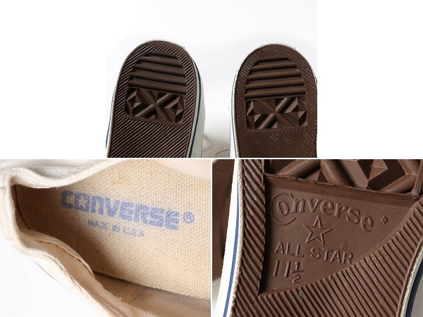 ほぼ デッドストック 90s USA製 コンバース オールスター ローカット ナチュラル (11 1/2 30cm ) 90年代 Converse アメリカ製 生成り