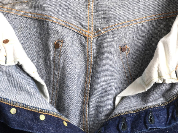 革パッチ 50s ★ リーバイス 501XX デニム パンツ 実寸 32 28 表記 35 31 ビンテージ Levis BIGE 耳付き 赤耳 レザーパッチ 両面 ジーパン