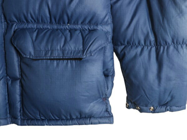 70s 茶タグ ★ ノースフェイス ナイロン ダウン ジャケット メンズ XL ヴィンテージ USA製 The North Face アウトドア ハイネック ブルゾン