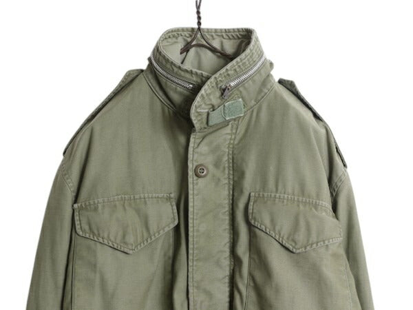 グレーライナー 60s ★ 米軍実物 US ARMY M-65 フィールド ジャケット SMALL 程/ 古着 ヴィンテージ 軍物 ミリタリー 2nd M65 アルミジップ