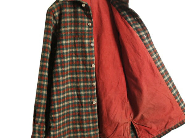 80s ★ ブルックスブラザーズ CPO ウール シャツ ジャケット メンズ L 古着 ヴィンテージ チェック 長袖シャツ ポケット付き マルチカラー