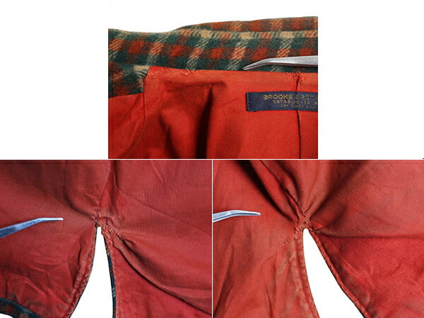 80s ★ ブルックスブラザーズ CPO ウール シャツ ジャケット メンズ L 古着 ヴィンテージ チェック 長袖シャツ ポケット付き マルチカラー