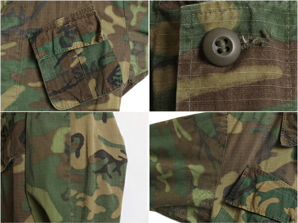 60s ★ 69年製 USMC ジャングルファティーグ ジャケット SMALL REGULAR 60年代 ヴィンテージ ERDL ブラウンリーフ カモ 迷彩 マリンコープ