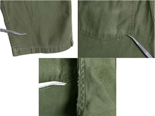 60s ★ 米軍実物 US ARMY コットン サテン ベイカー パンツ SMALL ヴィンテージ ファティーグ ユーティリティ アジャスター付き OG107 軍物
