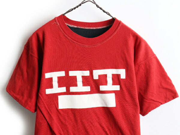 70's Collegiate Pacific カレッジ プリント 半袖 リバーシブル Tシャツ (M)